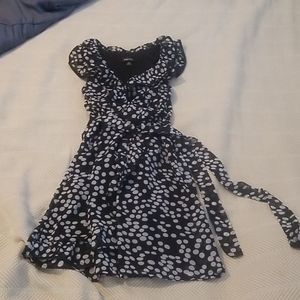 Black with white pokka dot dress